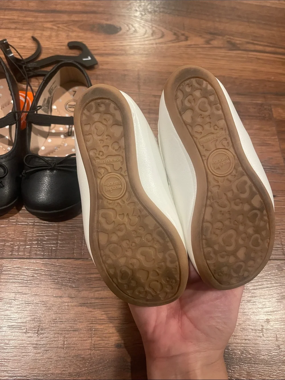 wonder nation Girls Mary Jane Dress Shoes in Pink, Black, and White